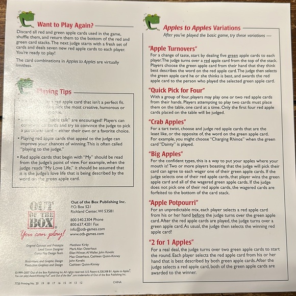 Apples to Apples Party Box 12 and up - Picture 4 of 5